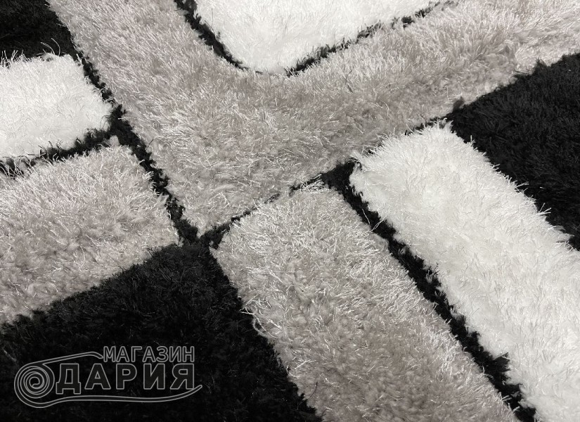 Тъкан килим 3D SHAGGY GRANDE 400 black